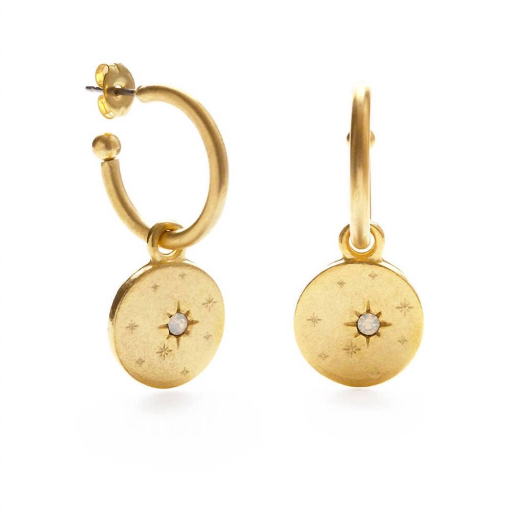 NEW AMANO STUDIO women's estrella hoops earrings in opal